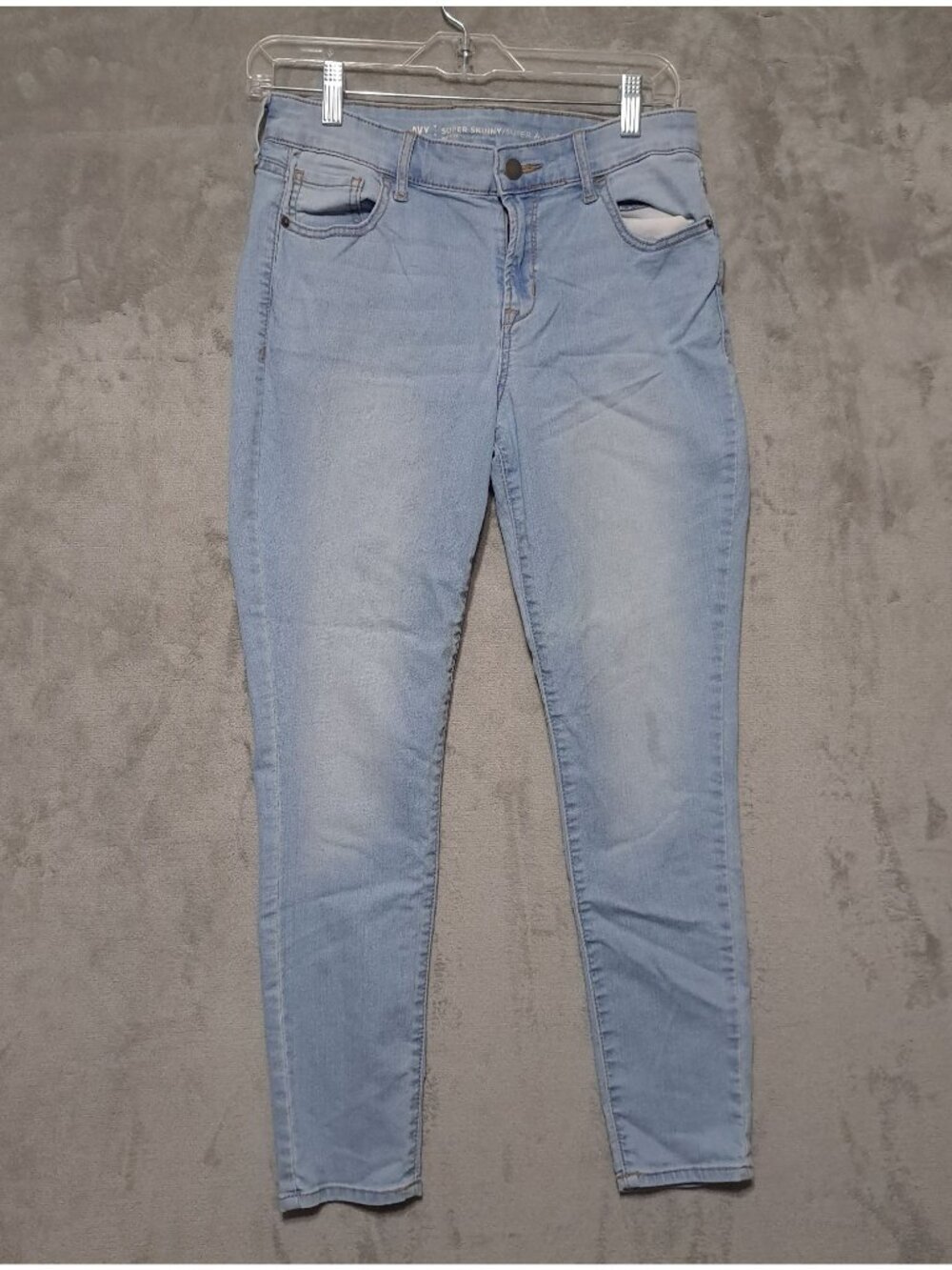 Old Navy Size 6 Super Skinny Jeans Blue Light Wash Denim Mid Rise Casual
